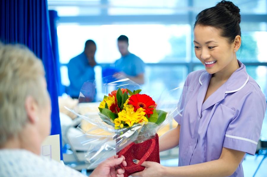 Giving gifts in hospital