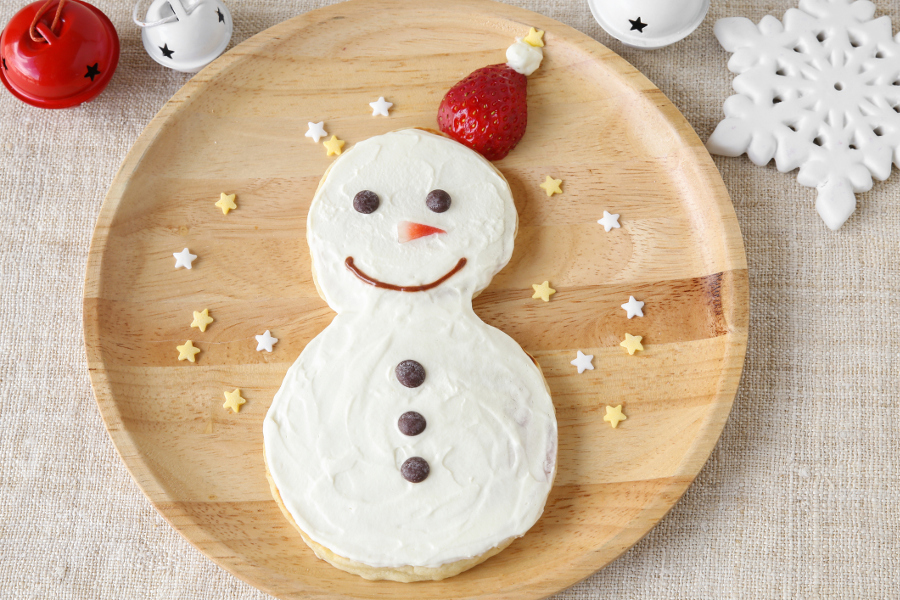 snowman pancake winter desserts